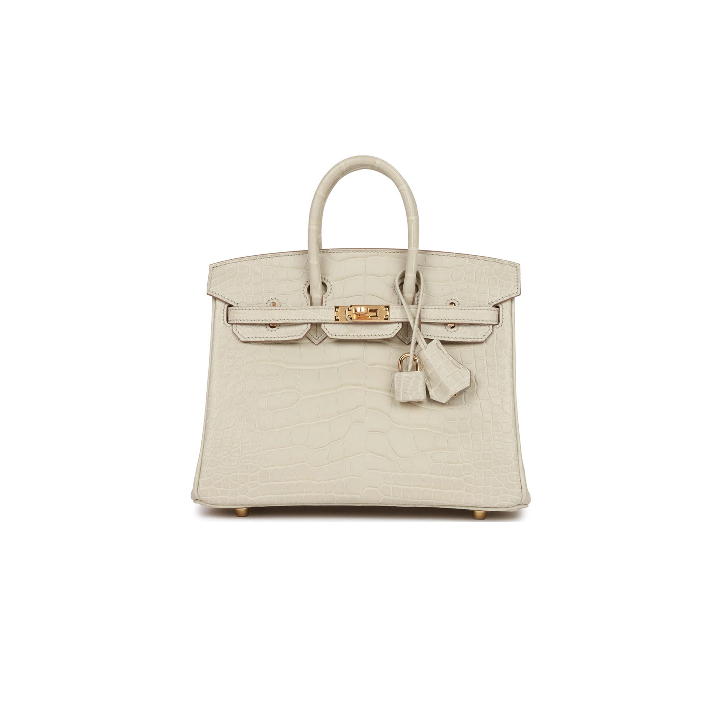 HERMES MASTER BIRKIN 25 MATTE ALLIGATOR GOLD HARDWARE (25*20*13cm)